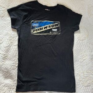NASCAR Team Lowe’s Racing Jimmie Johnson #48 Black T-shirt Tee. Size S/M.
